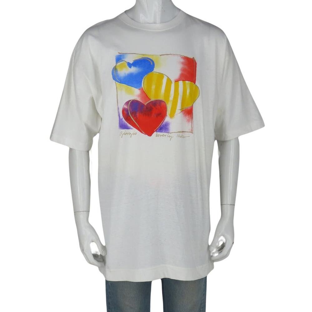 Vintage Giorgio Beverly Hills Valentines Day Hearts T Shirt